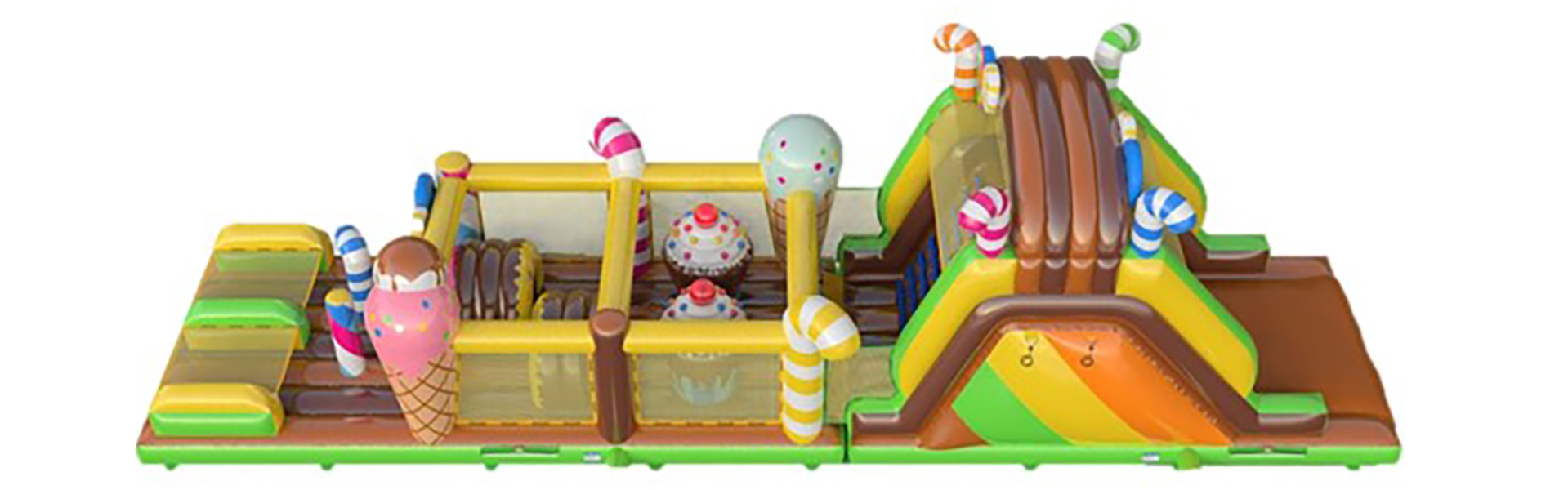 Le parcours gonflable Gourmandise